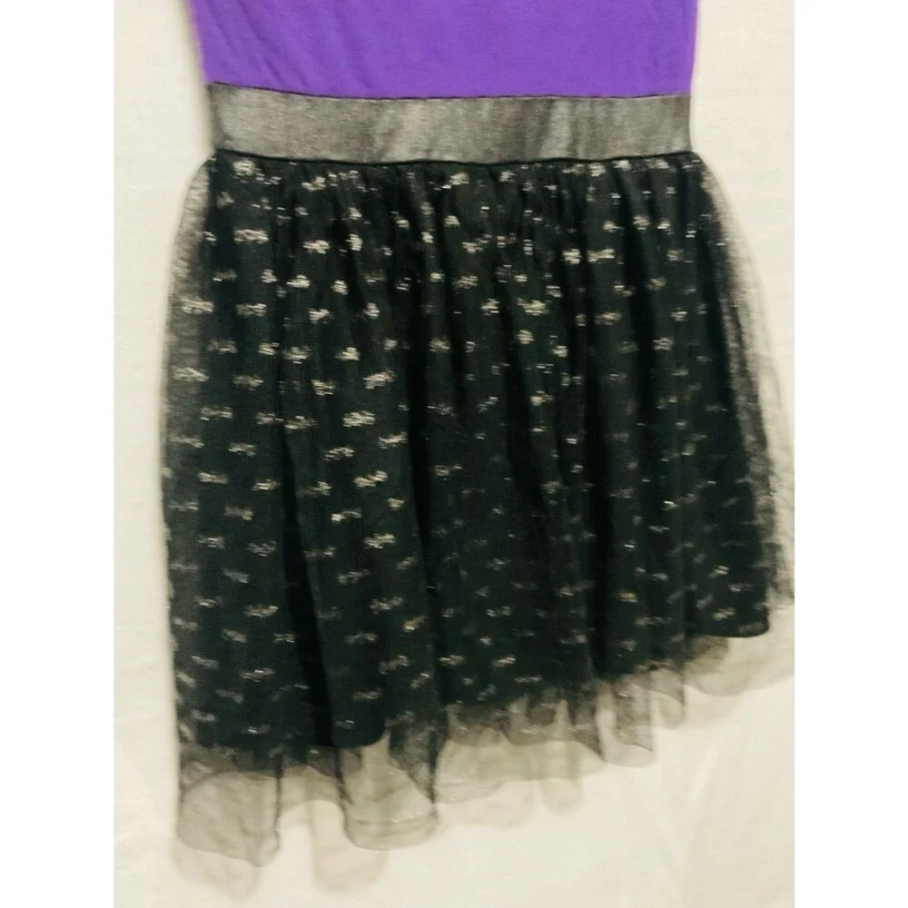 DC Comics Batgirl Tutu Dress Kids Sz S 4/5 Purple Black *Play-Ready No Cape*